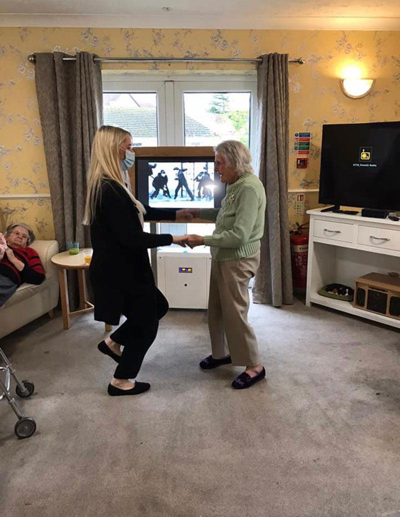 Exercise using a touch screen activity table